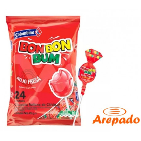 BonBonBum Rojo Fresa Chupeta 2